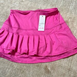 Lucky in love pink tennis skirt